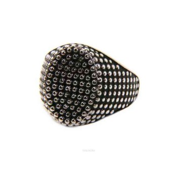 NSA|NALBORI 925 silver ring for men with an oval chevalier shield