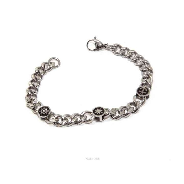 NSA|NALBORI Steel bracelet still rudder short rose