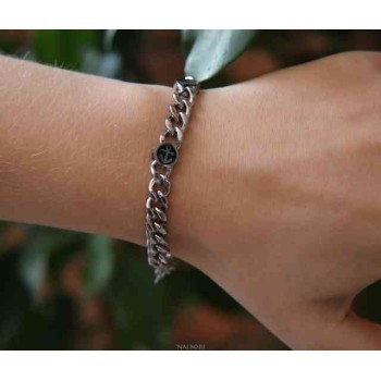 NSA|NALBORI Steel bracelet still rudder short rose