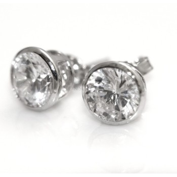 NSA|Silver 925: earrings male micro chives 7 mm cubic zirconia