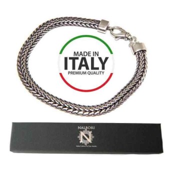 NSA|men's silver snake bracelet big size 21 cm
