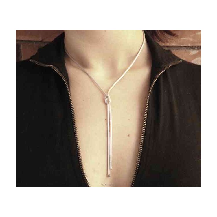 NSA|Nalbori collana argento 925 con nodo dell'amore e finto saliscendi