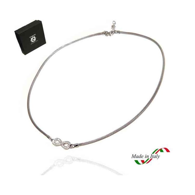 NSA|NALBORI necklace 925 silver infinite zircon fox tail