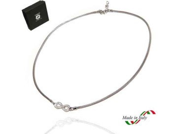 NSA|NALBORI necklace 925 silver infinite zircon fox tail