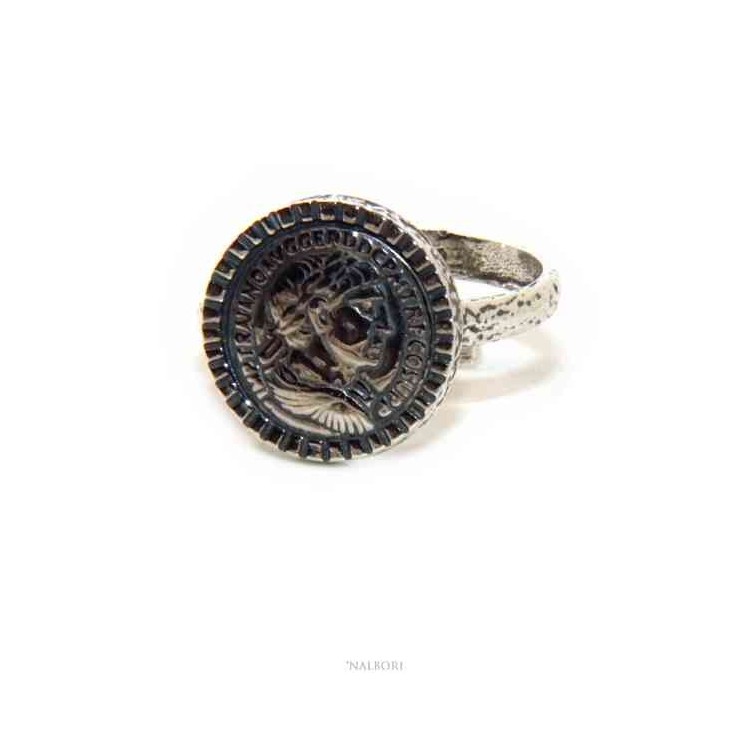 NSA|Ring Silver 925 for man or woman adjustable shield ancient coin