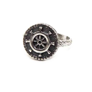 NSA|Ring Silver 925 for man or woman adjustable shield helm