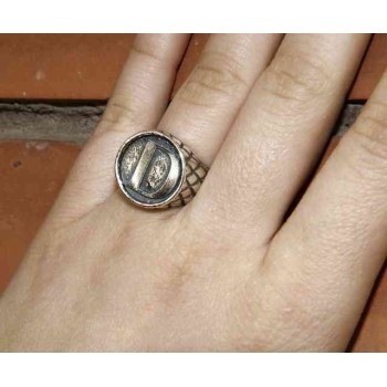 NSA|NALBORI Ring Silver 925 chevalier shield adjustable letter D