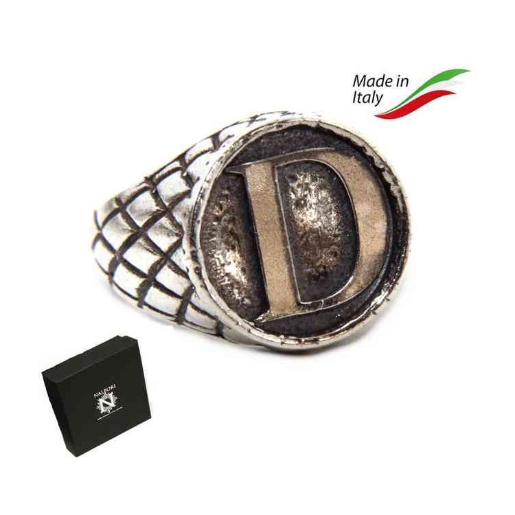 NSA|NALBORI Ring Silver 925 chevalier shield adjustable letter D