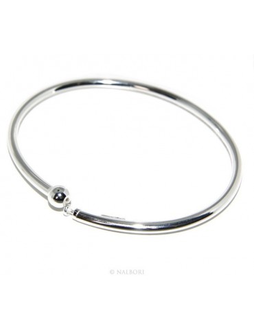 SILVER 925: woman bracelet for patented CHARMs BEADS closing pendants oval midsize