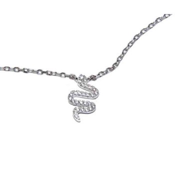 NSA|NALBORI collana forzatina argento 925 con centrale serpente