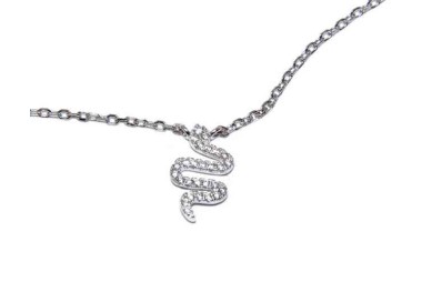 NSA|NALBORI collana forzatina argento 925 con centrale serpente