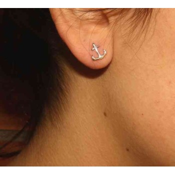 NSA|NALBORI men's or women's earrings in 925 silver still marine