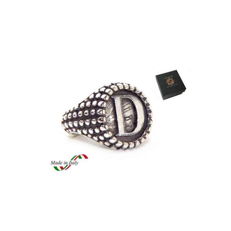NSA|NALBORI Ring Silver 925 chevalier shield adjustable letter D