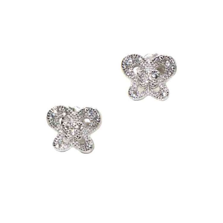 NSA|NALBORI 925 silver butterfly cubic zirconia earrings