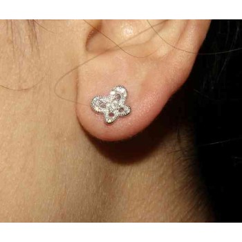 NSA|NALBORI 925 silver butterfly cubic zirconia earrings