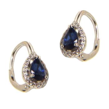 NSA|NALBORI Nun earrings in 925 silver sapphire blue drop