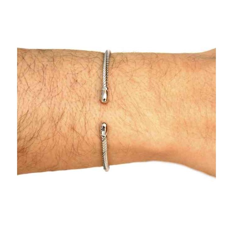 NSA|NALBORI Cable open rigid bracelet with knob