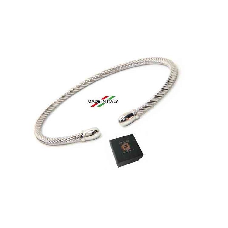 NSA|NALBORI Cable open rigid bracelet with knob