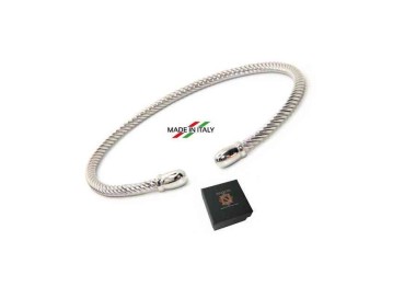 NSA|NALBORI Cable open rigid bracelet with knob