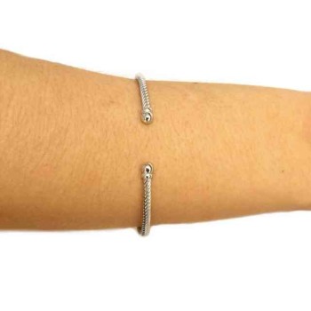 NSA|NALBORI cable 925 silver bracelet open cable ball