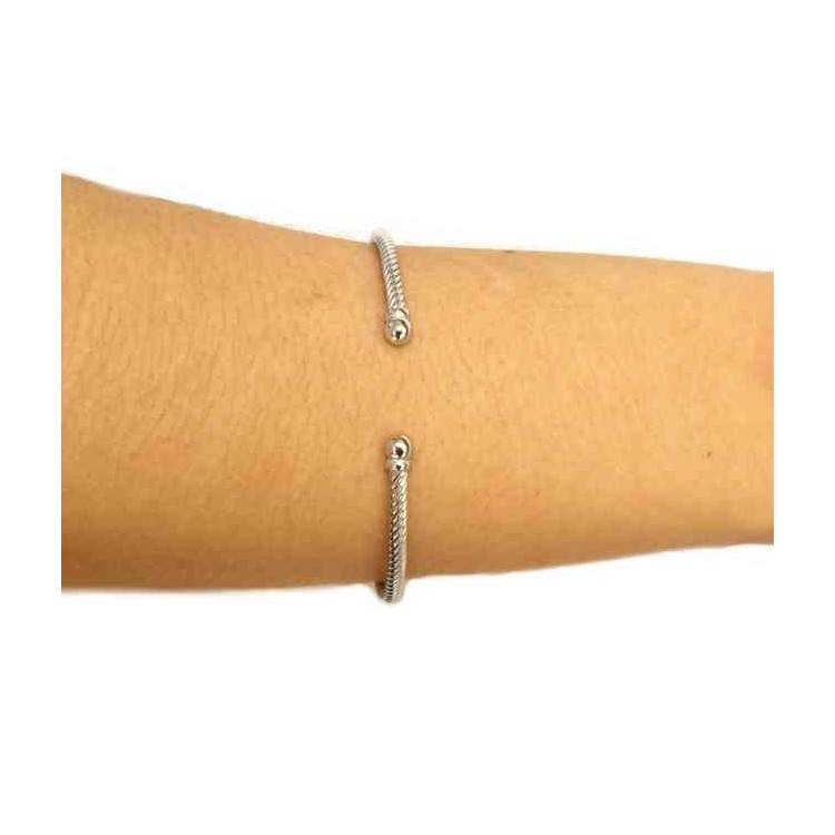 NSA|NALBORI cable 925 silver bracelet open cable ball