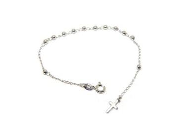 NSA|NALBORI Bracciale rosario Argento 925 palline 3 mm cm 18,00