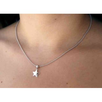 NSA|NALBORI 925 silver woman popcorn necklace with star pendant