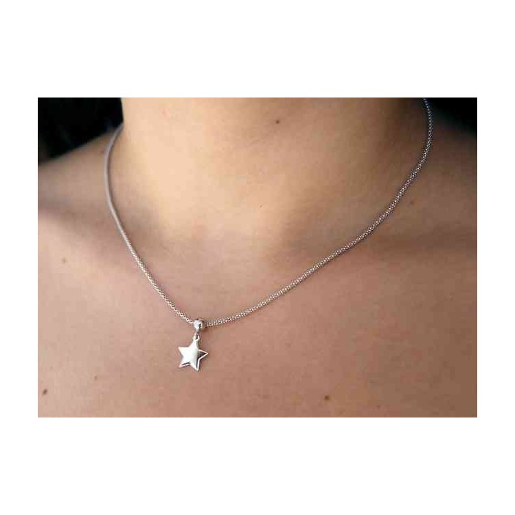 NSA|NALBORI 925 silver woman popcorn necklace with star pendant