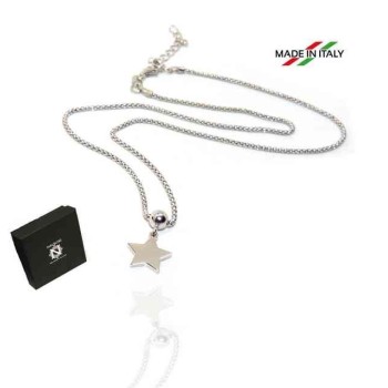 NSA|NALBORI 925 silver woman popcorn necklace with star pendant