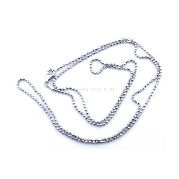 NSA|SILVER 925: Choker necklace dots balls balls balls diamond various lengths from 1.8 mm