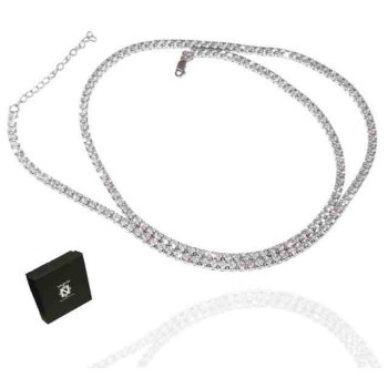 NSA|Romabijoux | collana tennis argento 925 con zirconi lunga