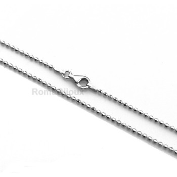 NSA|ARGENTO 925 : Girocollo collana o bracciale pallini palline balls varie lunghezze sfere diamantate da 2,0 mm