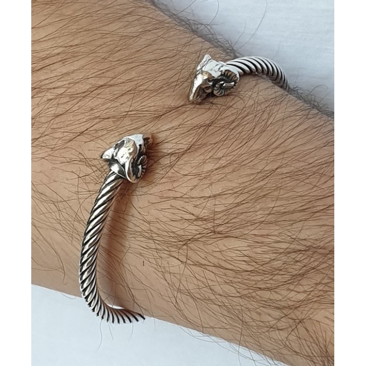 NSA|NALBORI Cable open rigid cable bracelet with ram