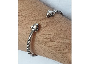 NSA|NALBORI Cable open rigid cable bracelet with ram