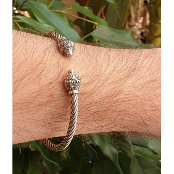 NSA|bracciale argento 925 leone cavo cable marca NALBORI per uomo donna