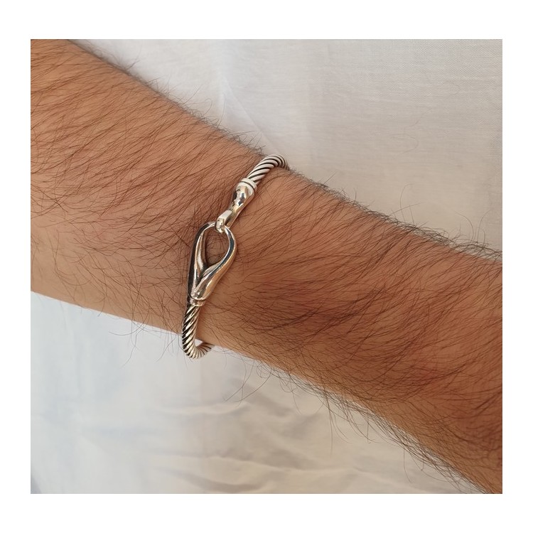 NSA|Cable di NALBORI bracciale argento 925 a gancio 18 cm