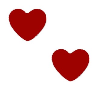 NSA|925 silver earrings with enameled heart 10mm