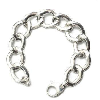 NSA|Bracciale Argento 925 a catena grumetta per donna nalbori