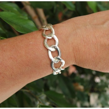 NSA|NALBORI Bracciale Argento 925 a catena grumetta per donna