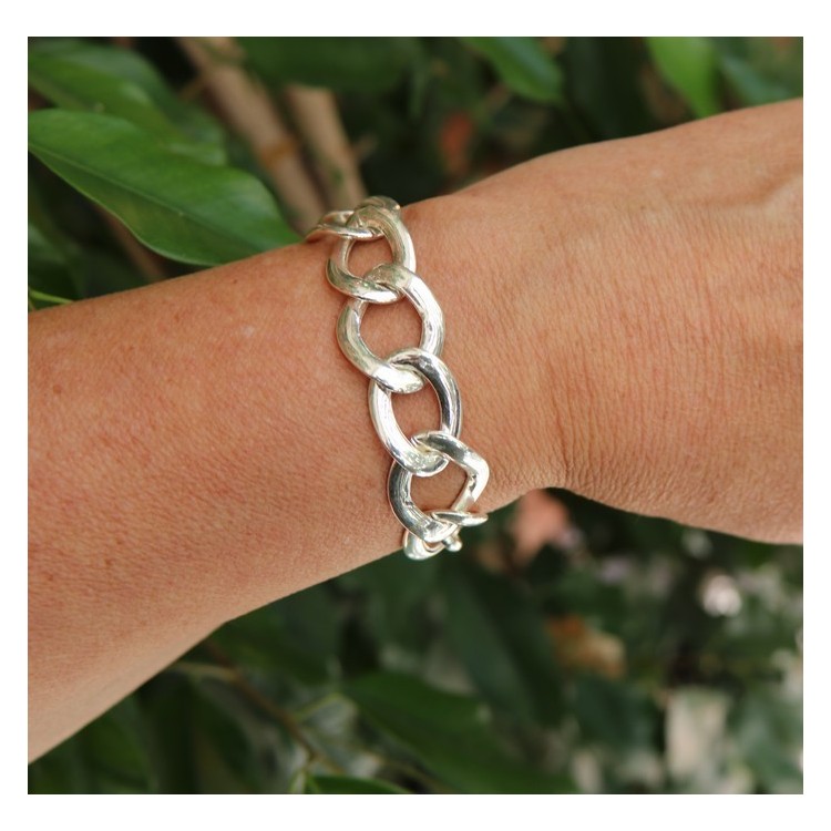 NSA|NALBORI Bracciale Argento 925 a catena grumetta per donna