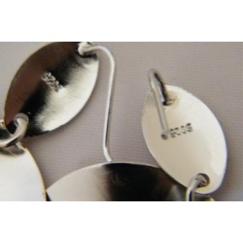 NSA|Argento 925 Rodiato : Orecchini medaglie rose' incise