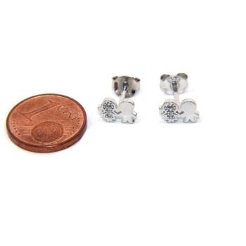 NSA|Argento 925 : orecchini donna zirconi bianchi bambino e bambina