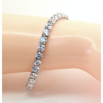 NSA|925: Tennis Bracelet With Zircon white 5 mm to 18 cm jaws