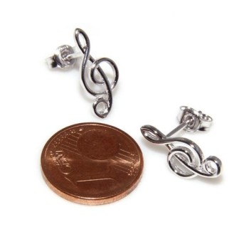 NSA|Argento 925  : orecchini donna chiave di sol violino