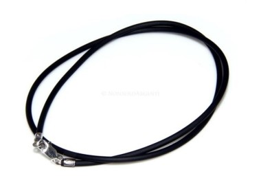 NSA|Girocollo Caucciu' per ciondolo. Per uomo e donna con chiusura in  ARGENTO 925