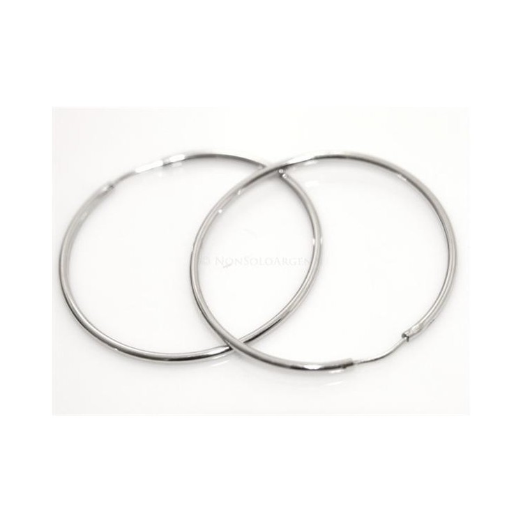 NonSoloArgenti |Silver 925 earrings in a tube for women hoops various sizes
