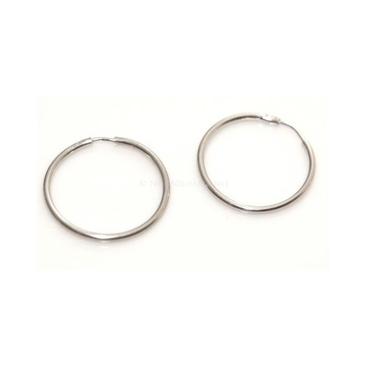 NonSoloArgenti |Silver 925 earrings in a tube for women hoops various sizes
