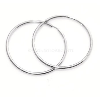 NSA|Argento 925 : orecchini donna anelle cerchi lisci tubo varie misure