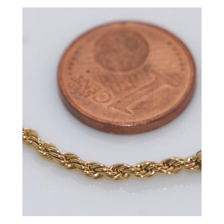 NSA|Acciaio : Collana uomo / donna Stainless Steel silver oro dorato cavetto ritorta 60 cm x 2 mm