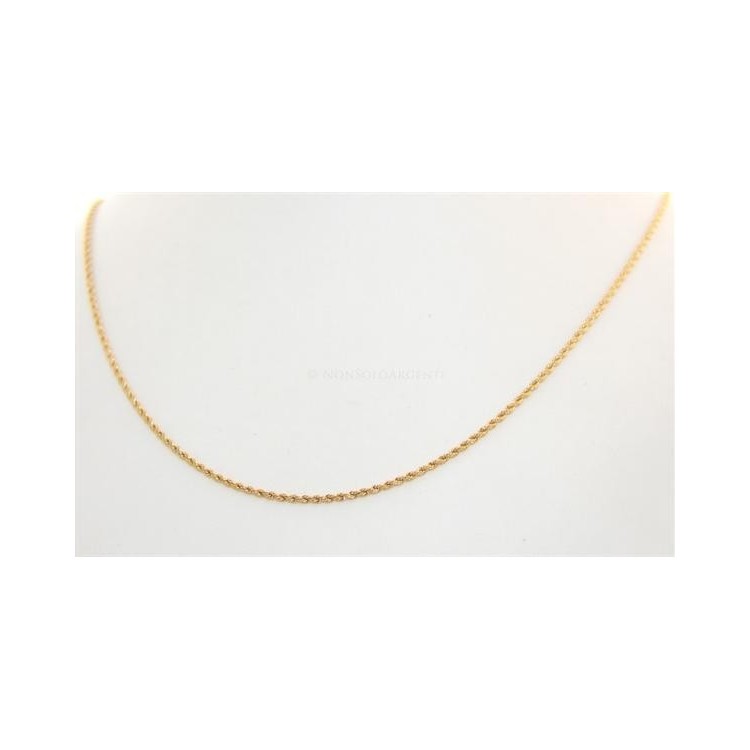 NSA|Acciaio : Collana uomo / donna Stainless Steel silver oro dorato cavetto ritorta 60 cm x 2 mm